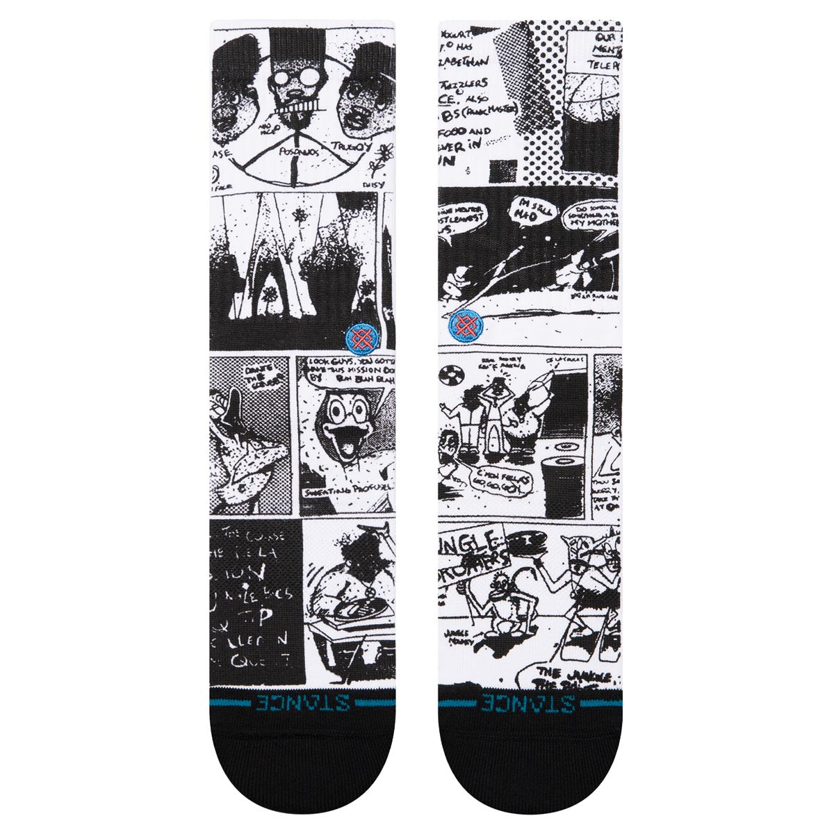 Stance The Sleeve Crew Socks - Black/White image 2