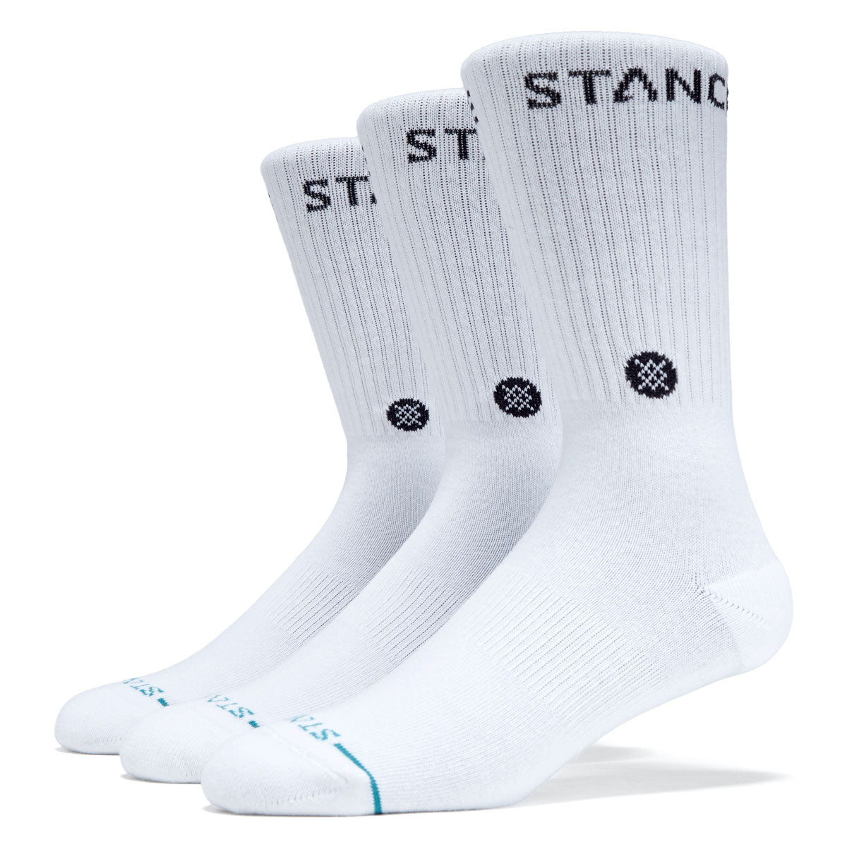 Stance Origin Crew 3 Pack Of Socks - White image 1