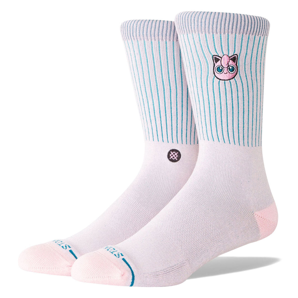 Stance x Pokemon Jigglypuff Crew Socks - Pink image 1