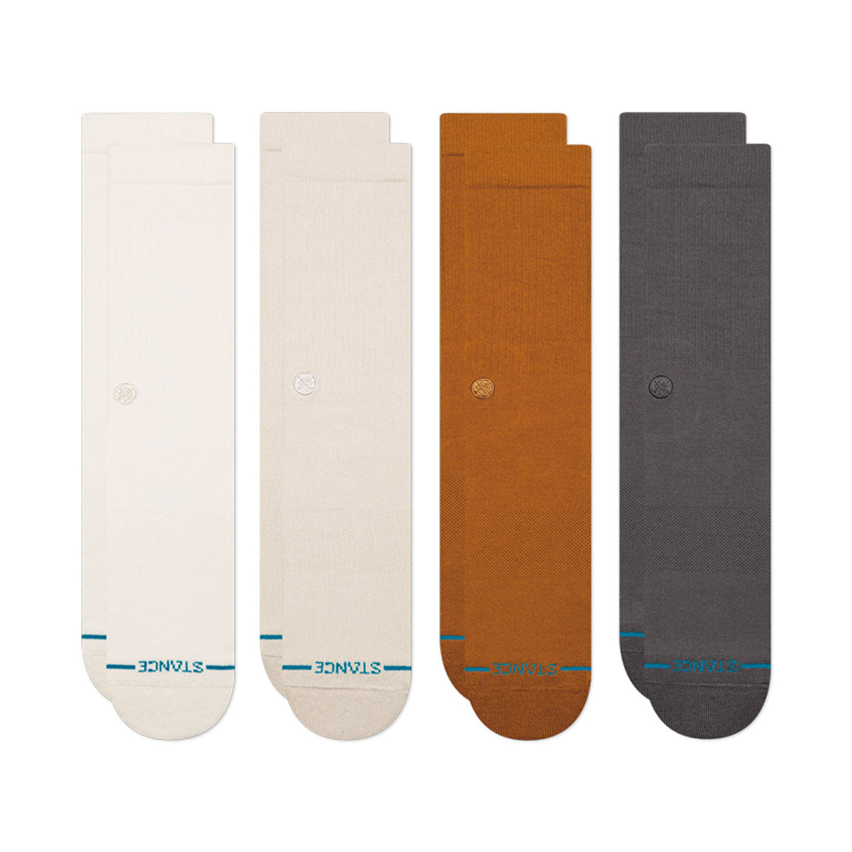 Stance Icon Crew 4 Pack Of Socks - Canvas image 3