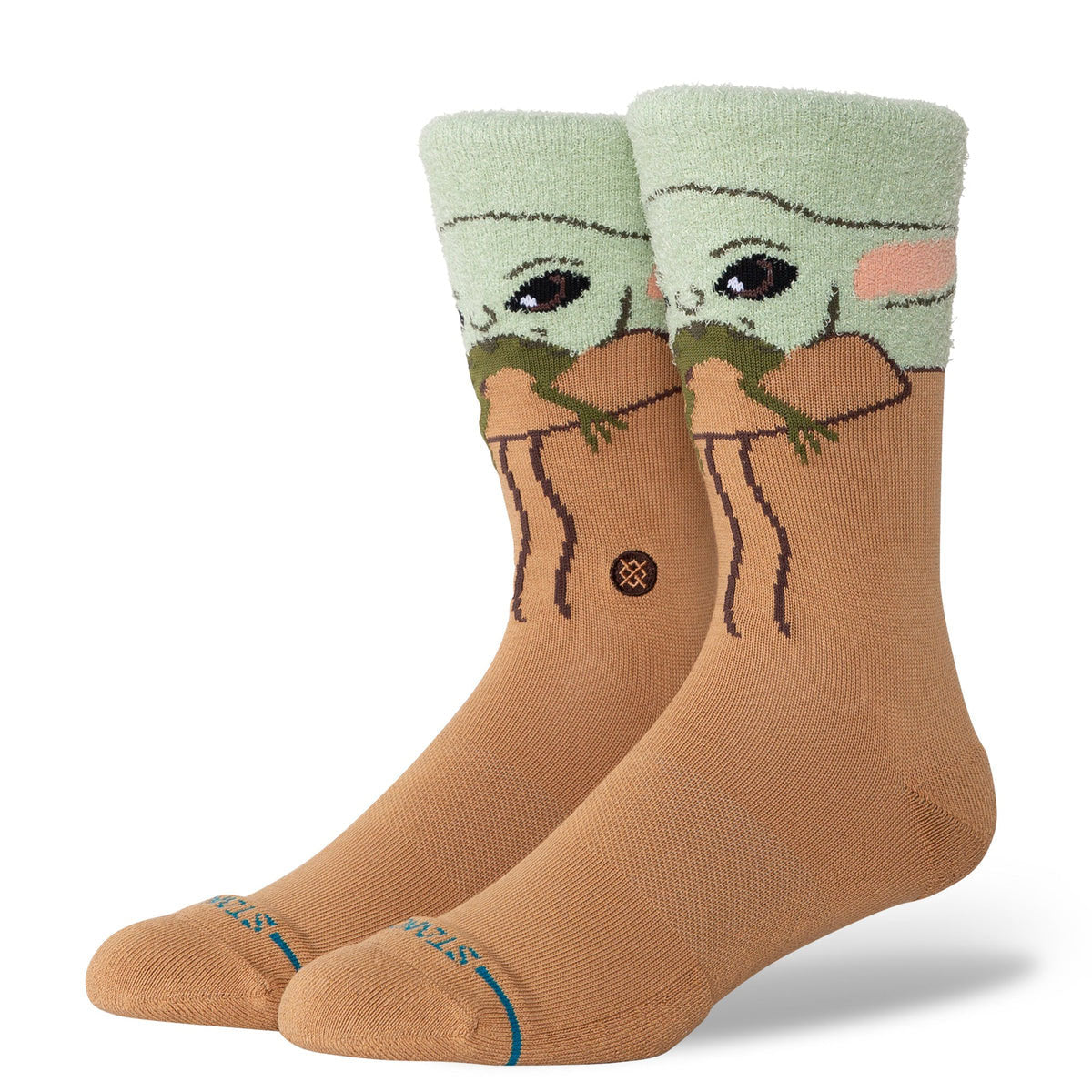 Stance Grogu Hungry Crew Socks - Green image 1