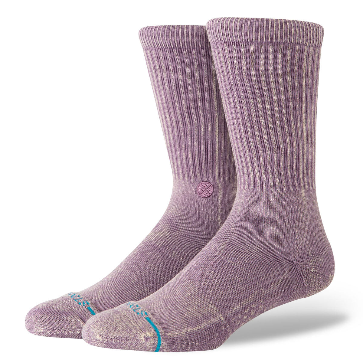 Stance Icon Dyed Crew Socks - Plum image 1