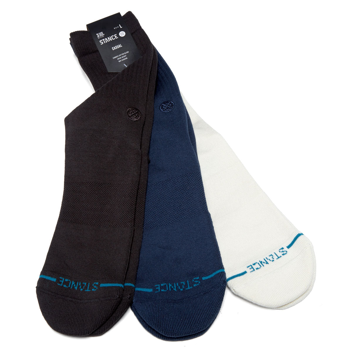 Stance Icon 3 Pack Of Socks - Charcoal image 2