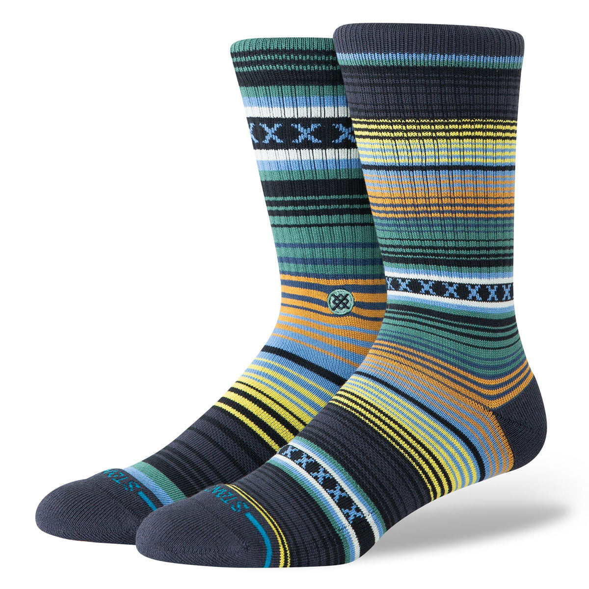 Stance Curren St Crew Socks - Deep Teal image 1