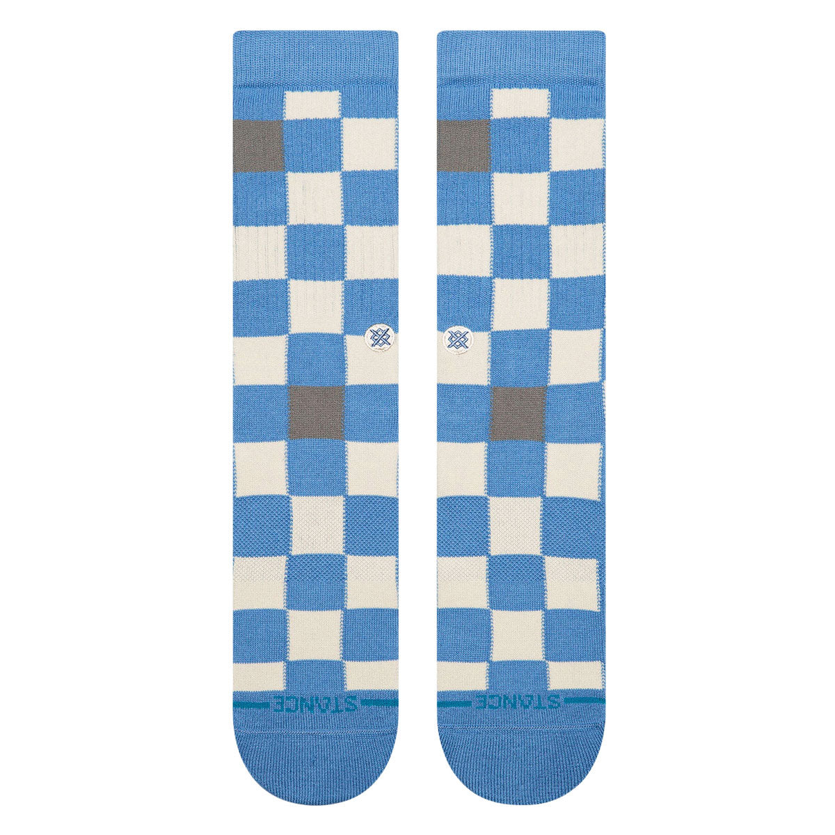 Stance Chef Check Crew Socks - Capri Blue image 2