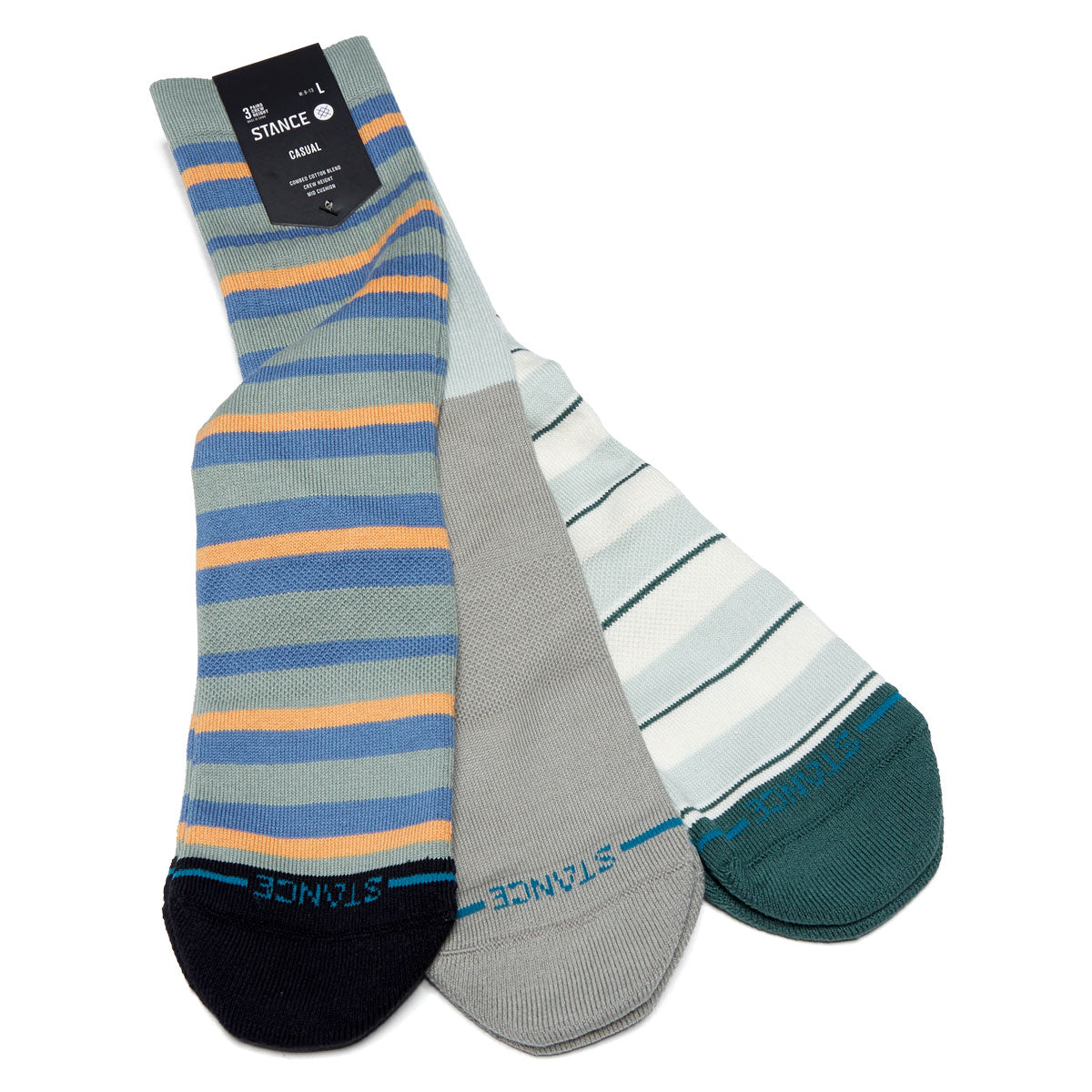 Stance Prep Stripe 3 Pack Of Socks - Pale Blue image 2
