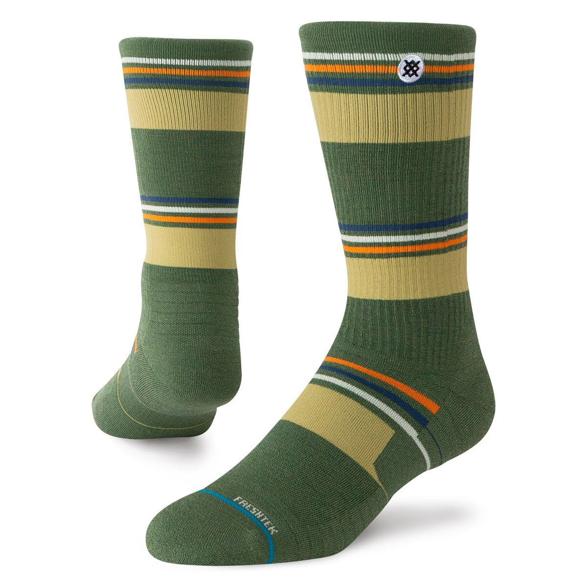 Stance Walton Hike Light Crew Socks - Green image 1