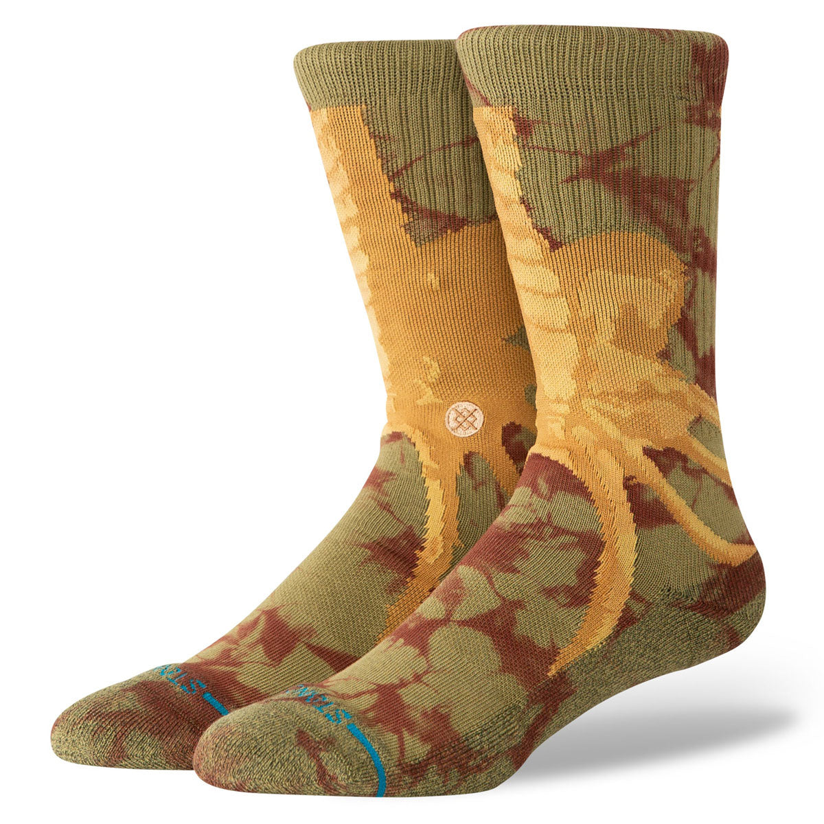 Stance Face Hugger Crew Socks - Brown image 1