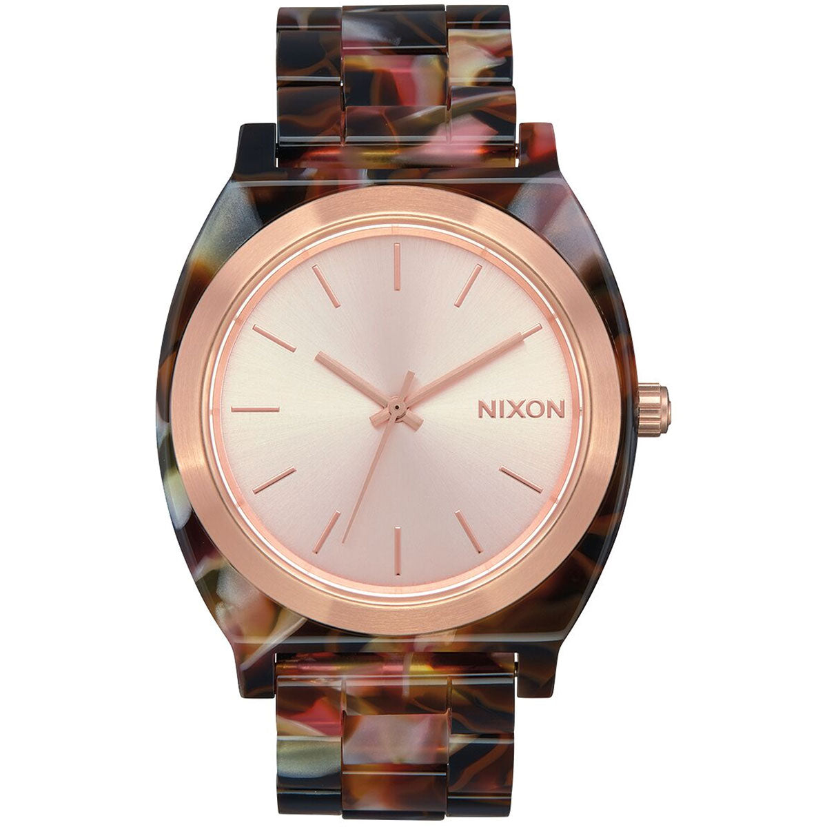 Nixon Womens Time Teller Acetate Watch - Rose Gold/Pink Tortoise image 1