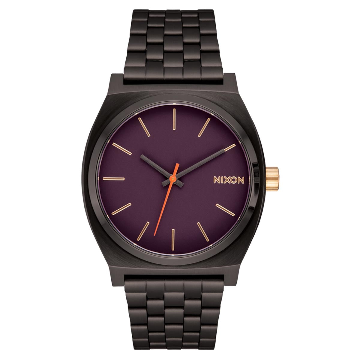 Nixon Time Teller Watch - Gunmetal/Blackberry/Gold image 1