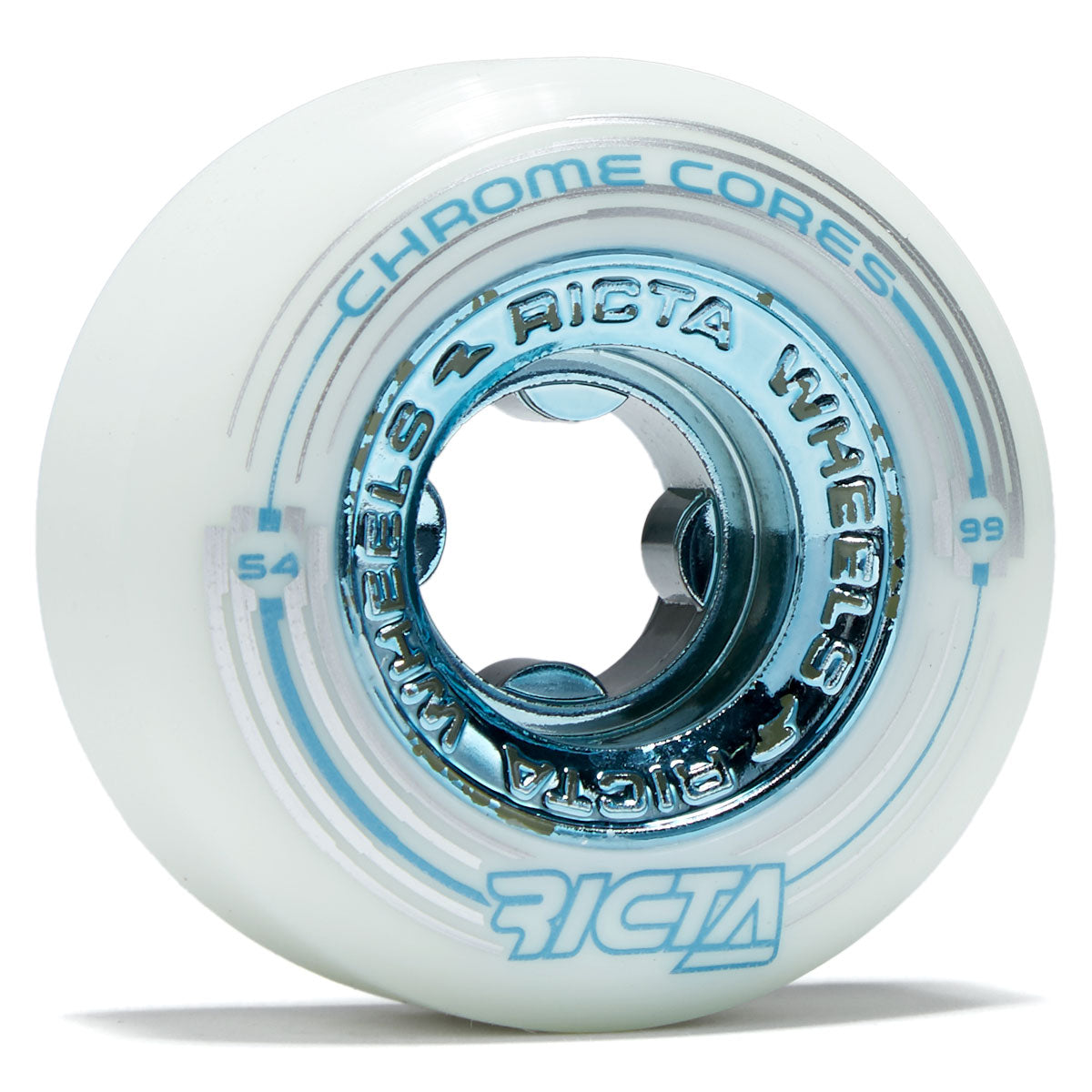 Ricta Chrome Core 99a Skateboard Wheels - White - 53mm image 1