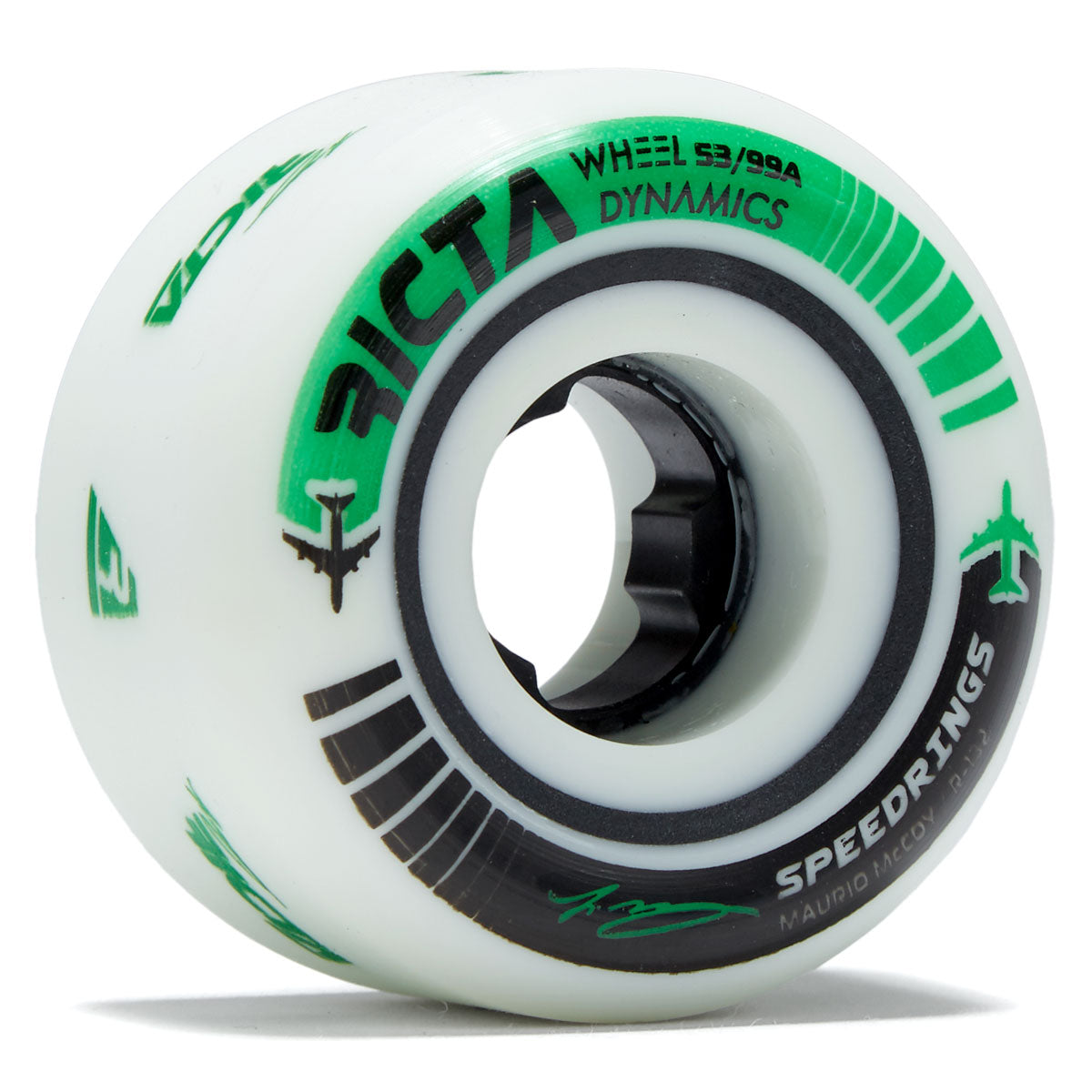 Ricta McCoy Speedrings 99a Wide Skateboard Wheels - White - 53mm image 1