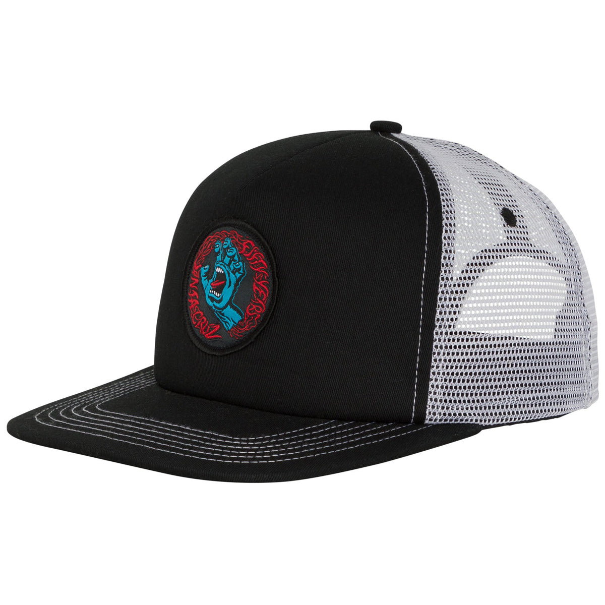 Santa Cruz Screaming 50 Mesh Trucker Hat - Black/White image 1