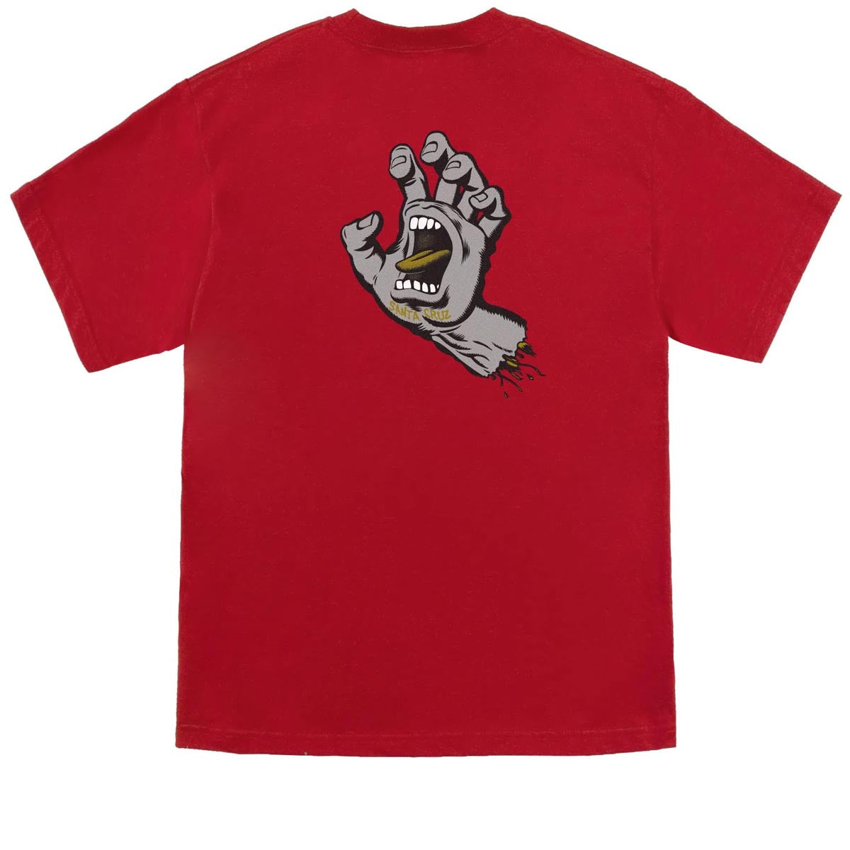 Santa Cruz Screaming Hand T-Shirt - Red/Grey/Gold image 1