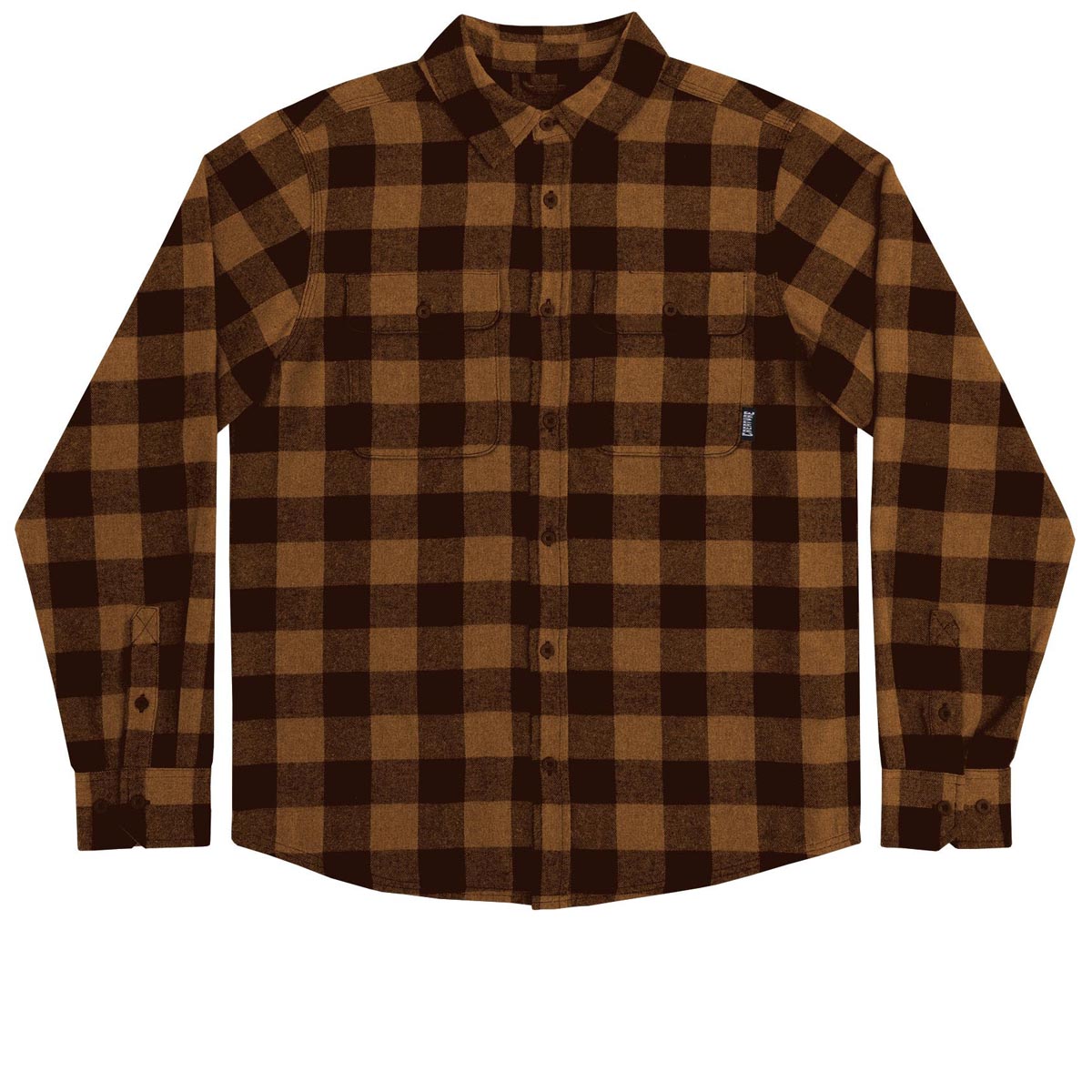 Creature Web Flannel Shirt - Black/Brown image 1