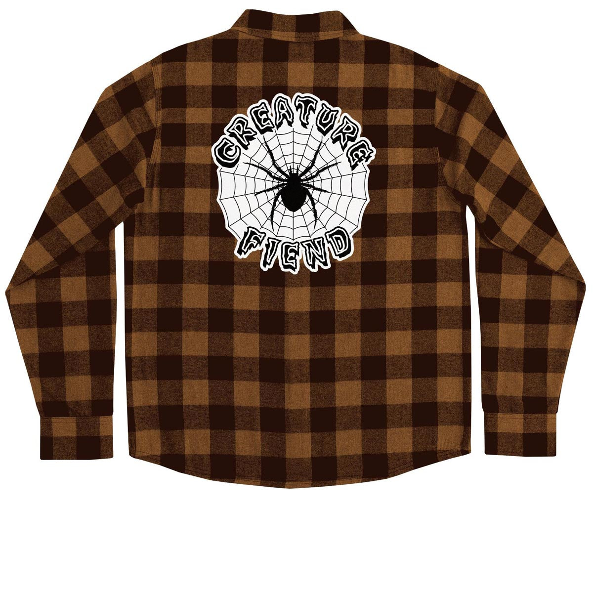 Creature Web Flannel Shirt - Black/Brown image 2