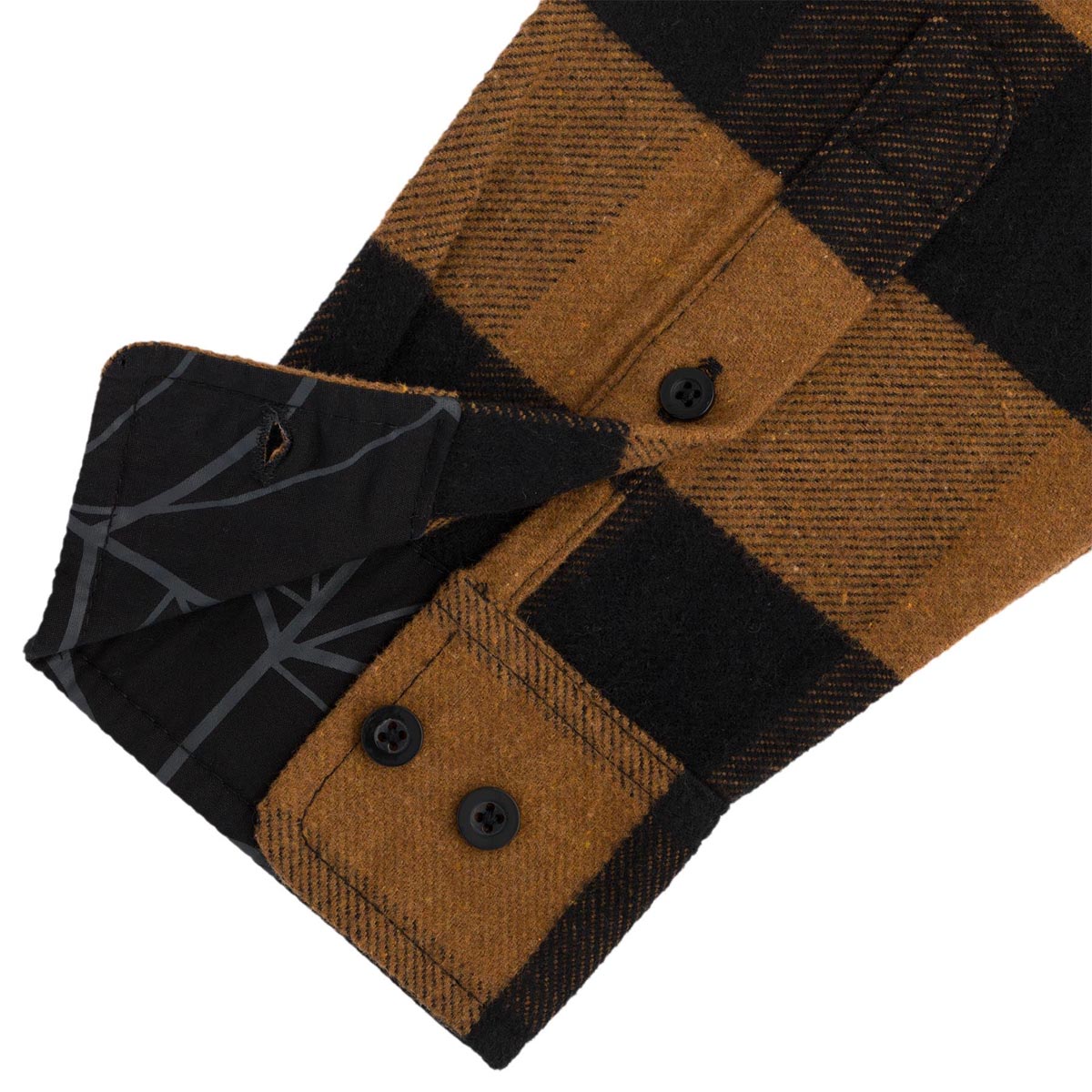 Creature Web Flannel Shirt - Black/Brown image 4