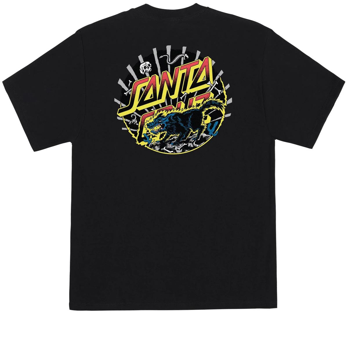 Santa Cruz Kendall Wolf Dot T-Shirt - Black image 1