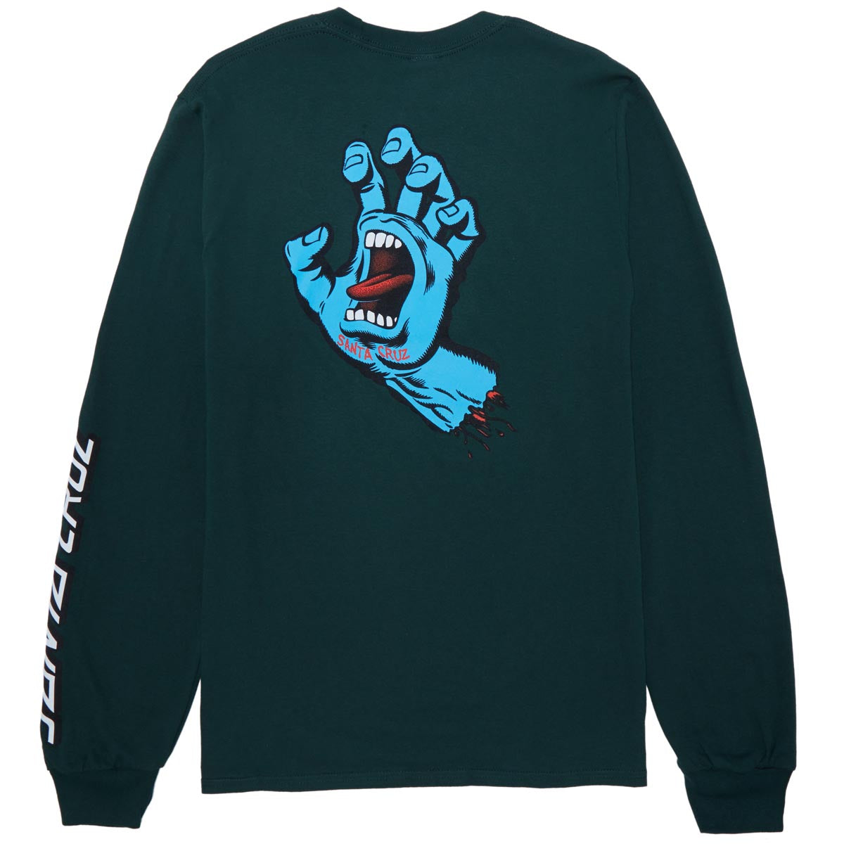 Santa Cruz Screaming Hand Long Sleeve T-Shirt - Dark Green image 1