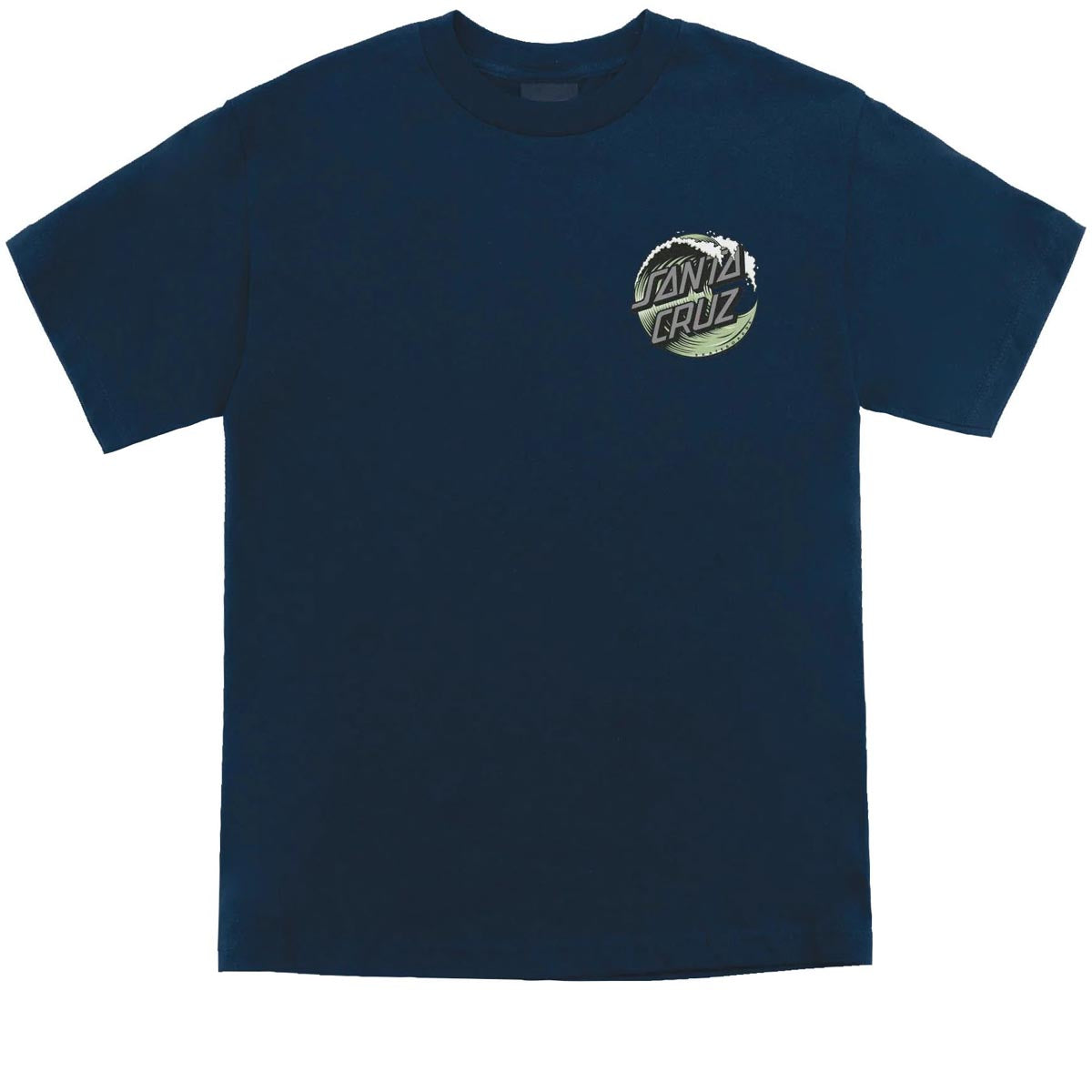 Santa Cruz Wave Dot T-Shirt - Navy/Seafoam image 2