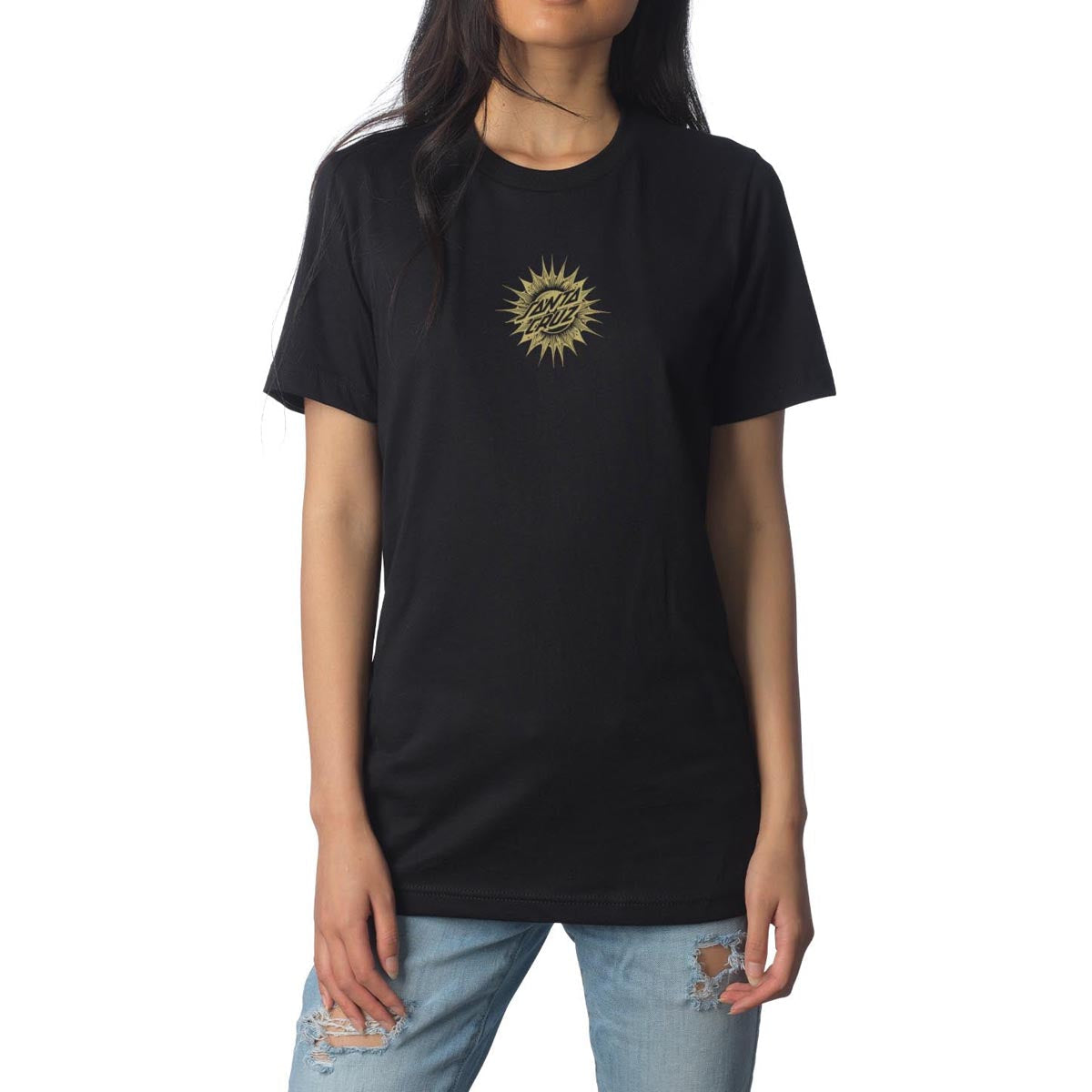 Santa Cruz Womens Ornate Dot Center Relaxed T-Shirt - Black image 1