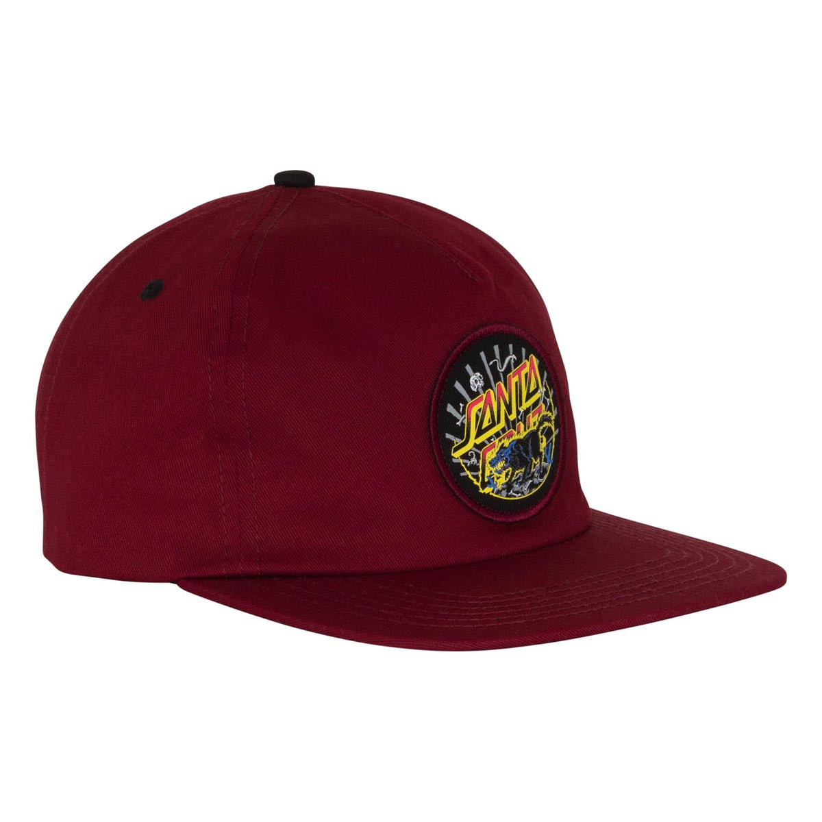 Santa Cruz Kendall Wolf Dot Snapback Hat - Burgundy image 3