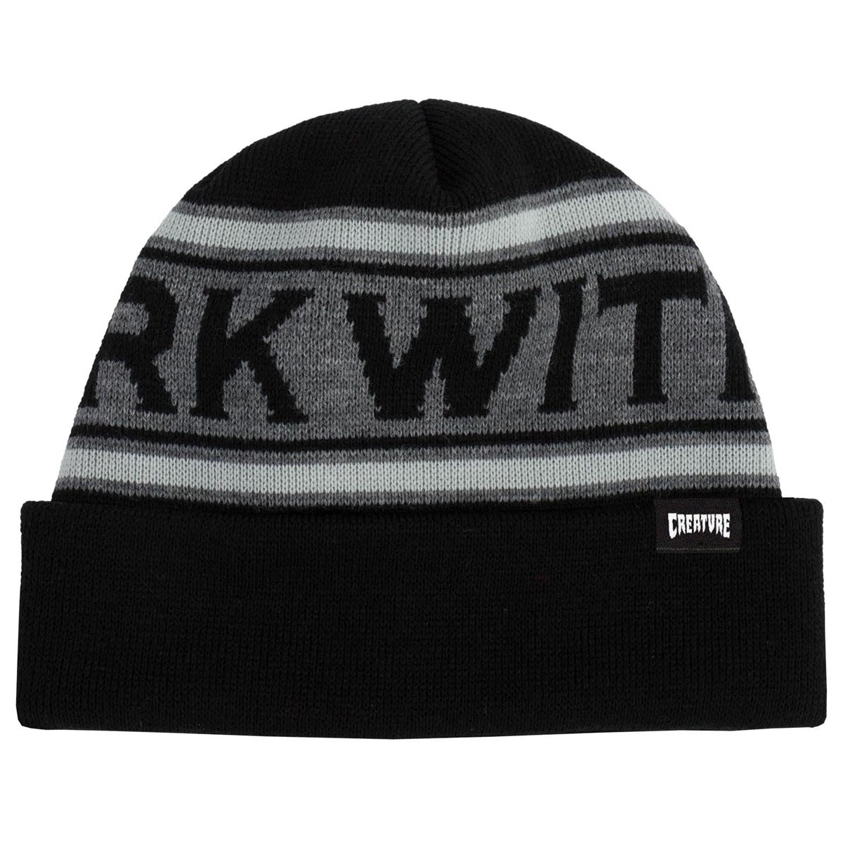 Creature Lurk With Us Long Shoreman Beanie - Black/Grey image 1