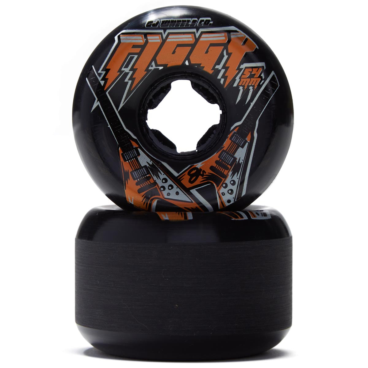 OJ Figgy Flying V Mini Combos 99a Skateboard Wheels - Black - 54mm image 2