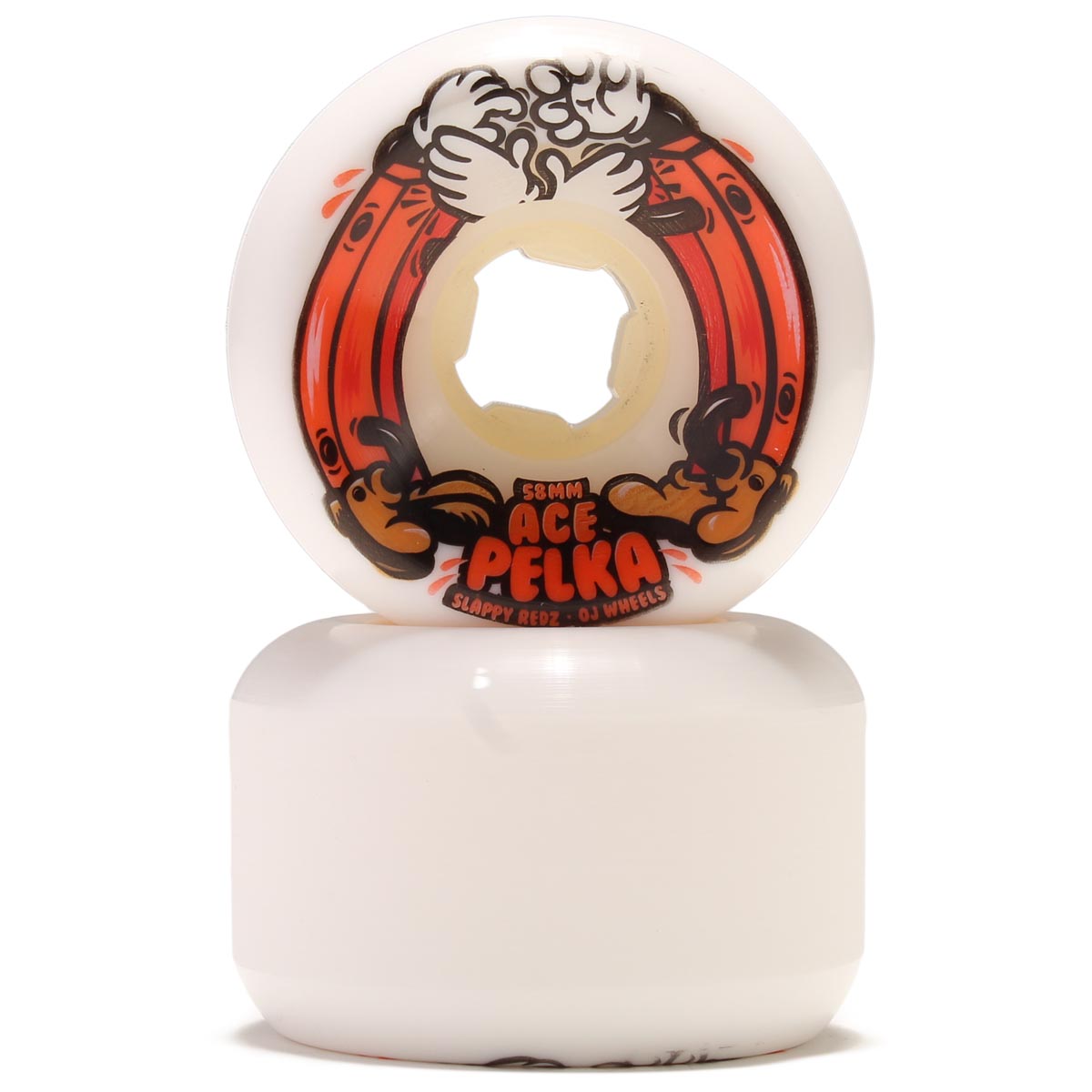 OJ Ace Pelka Slappy Redz Double Duro 101a/95a Skateboard Wheels - 58mm image 2