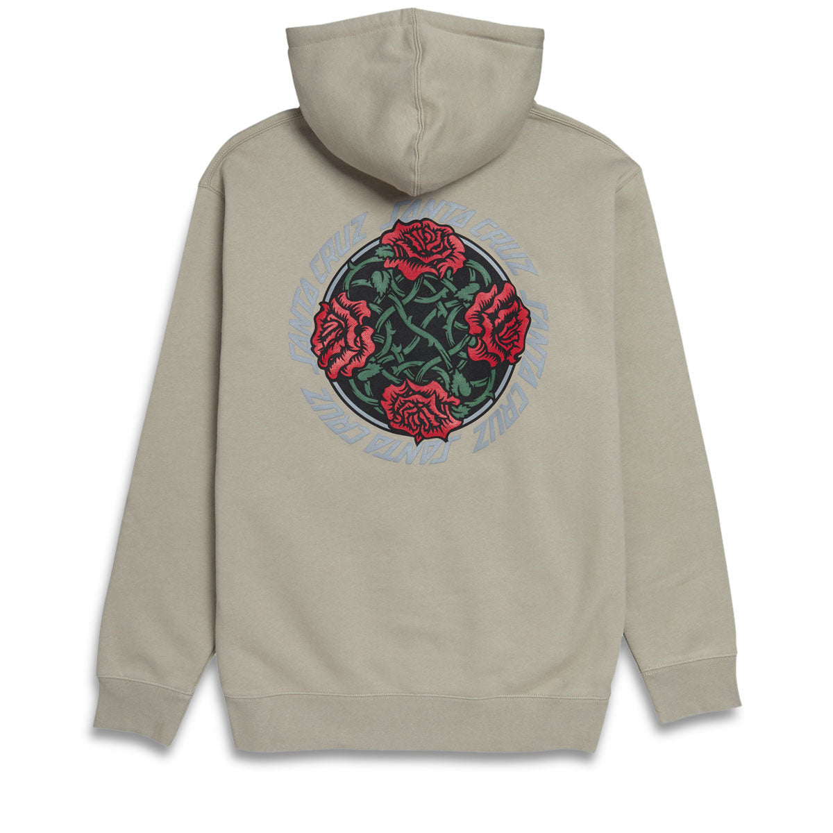 Santa Cruz Dressen Rose Solo Center Hoodie - Cement image 2