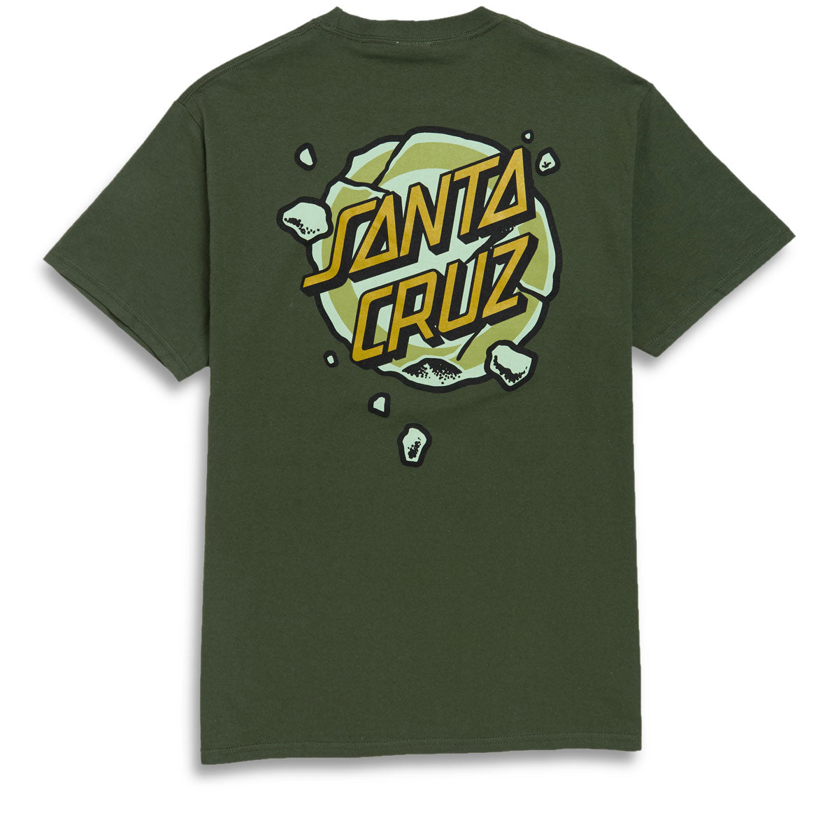 Santa Cruz Roskopp Destruct Dot Stripes T-Shirt - Olive image 2