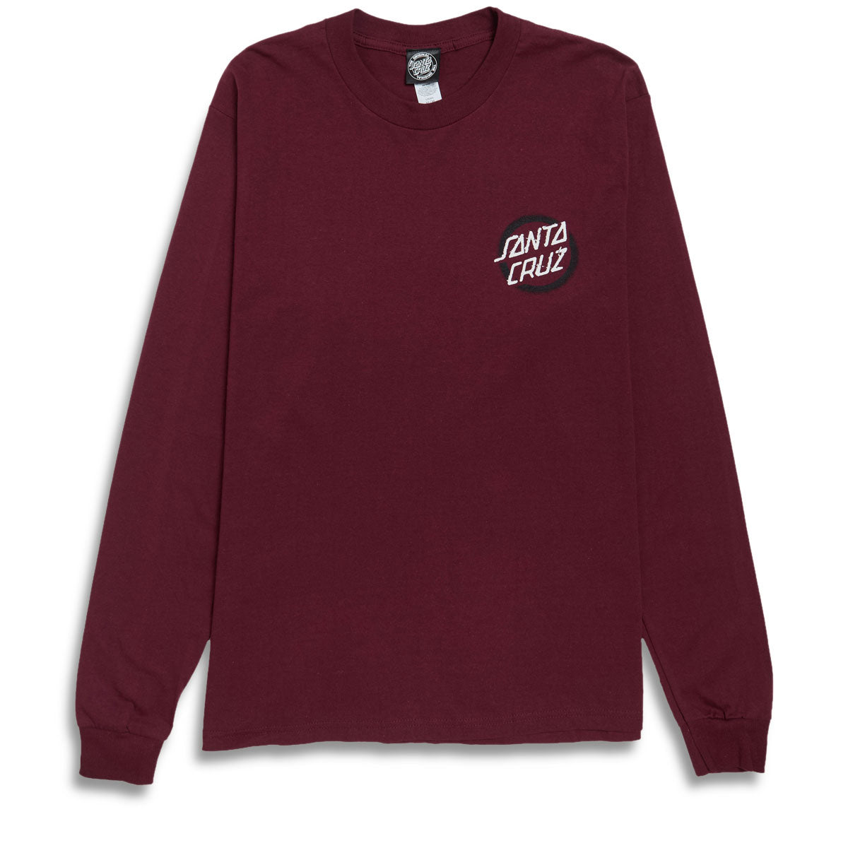 Santa Cruz Vile Dot Long Sleeve T-Shirt - Burgundy image 2