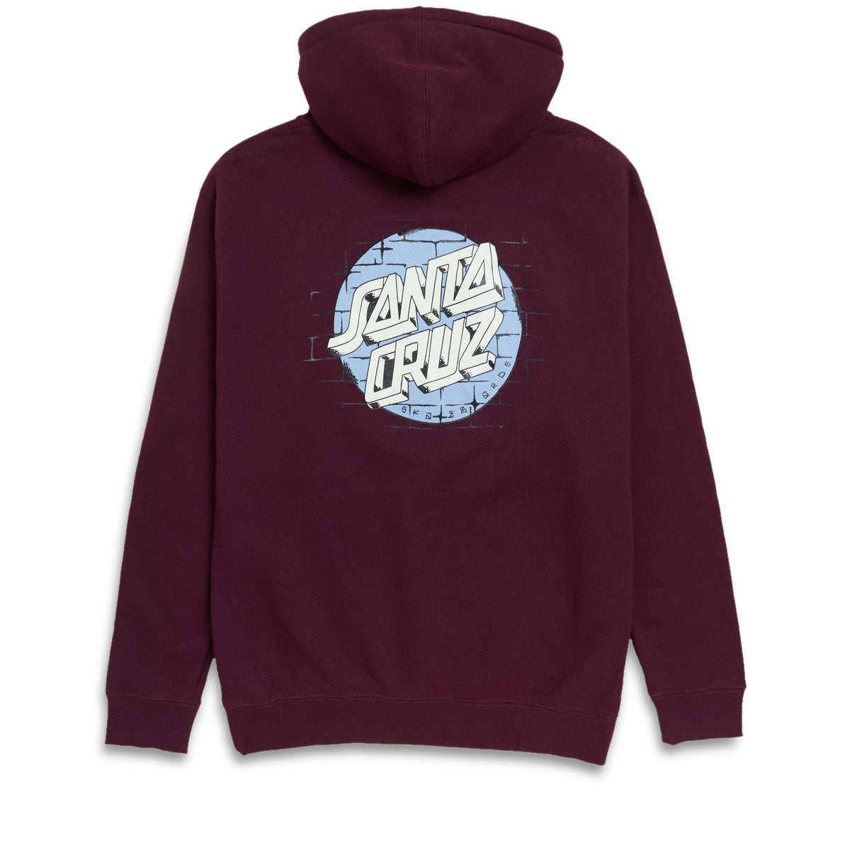 Santa Cruz Scrawl Brick Dot Hoodie - Maroon image 2