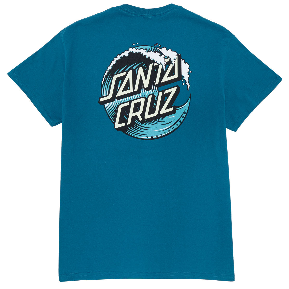 Santa Cruz Wave Dot T-Shirt - Teal/Yellow image 1