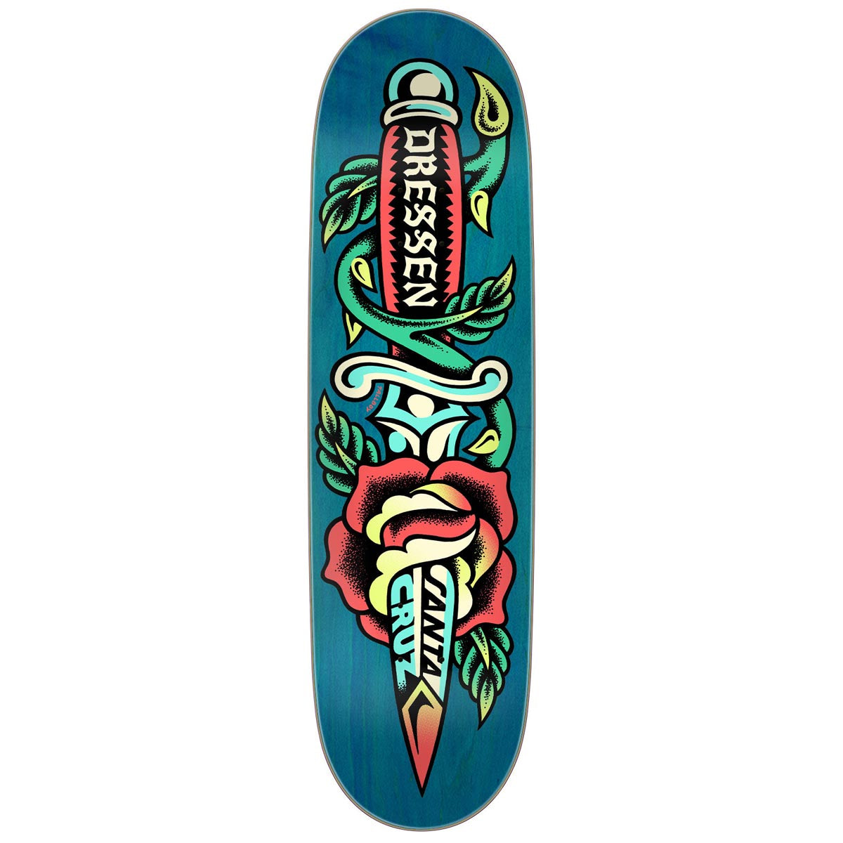 Santa Cruz Dressen Rose Dagger Skateboard Deck - 8.70