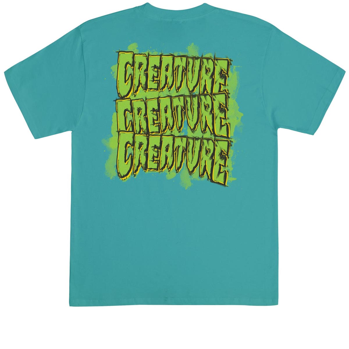 Creature Logo Spill T-Shirt - Jade Dome image 1