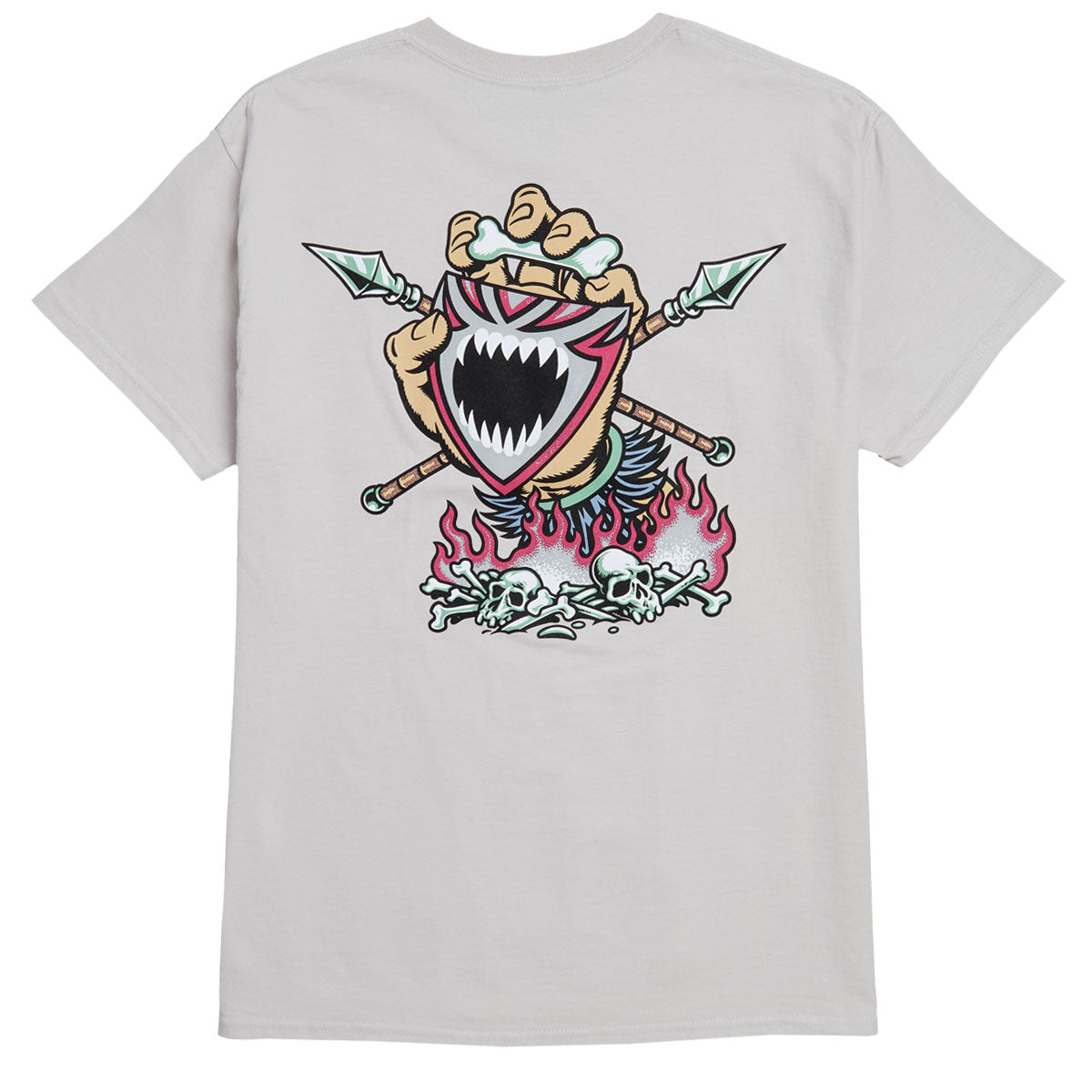 Santa Cruz Salba Screaming Witch Doctor T-Shirt - Ice Grey image 1