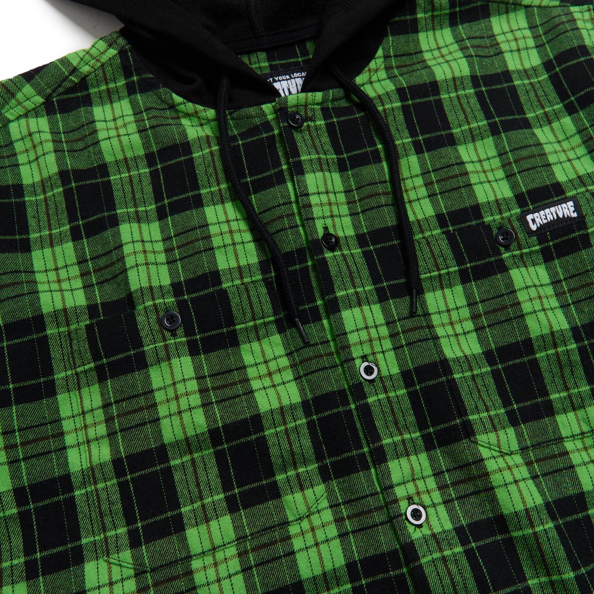 Creature Bat Relic Long Sleeve Flannel Shirt - Green/Black image 5