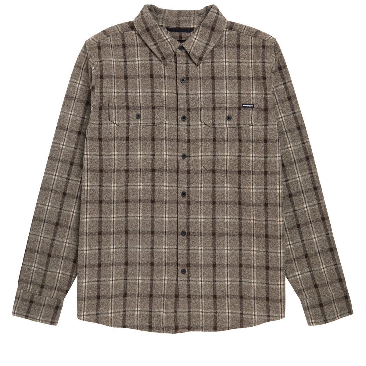 Independent Belmont Long Sleeve Flannel Shirt - Brown/Black image 1