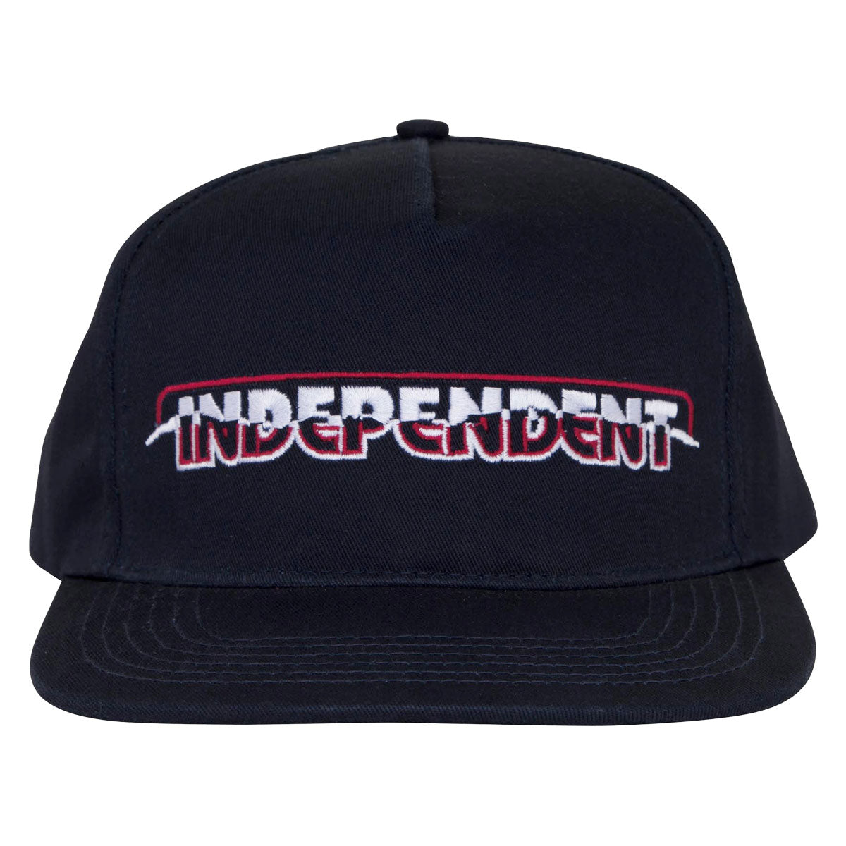 Independent Barhouse Ripped Snapback Hat - Navy image 2