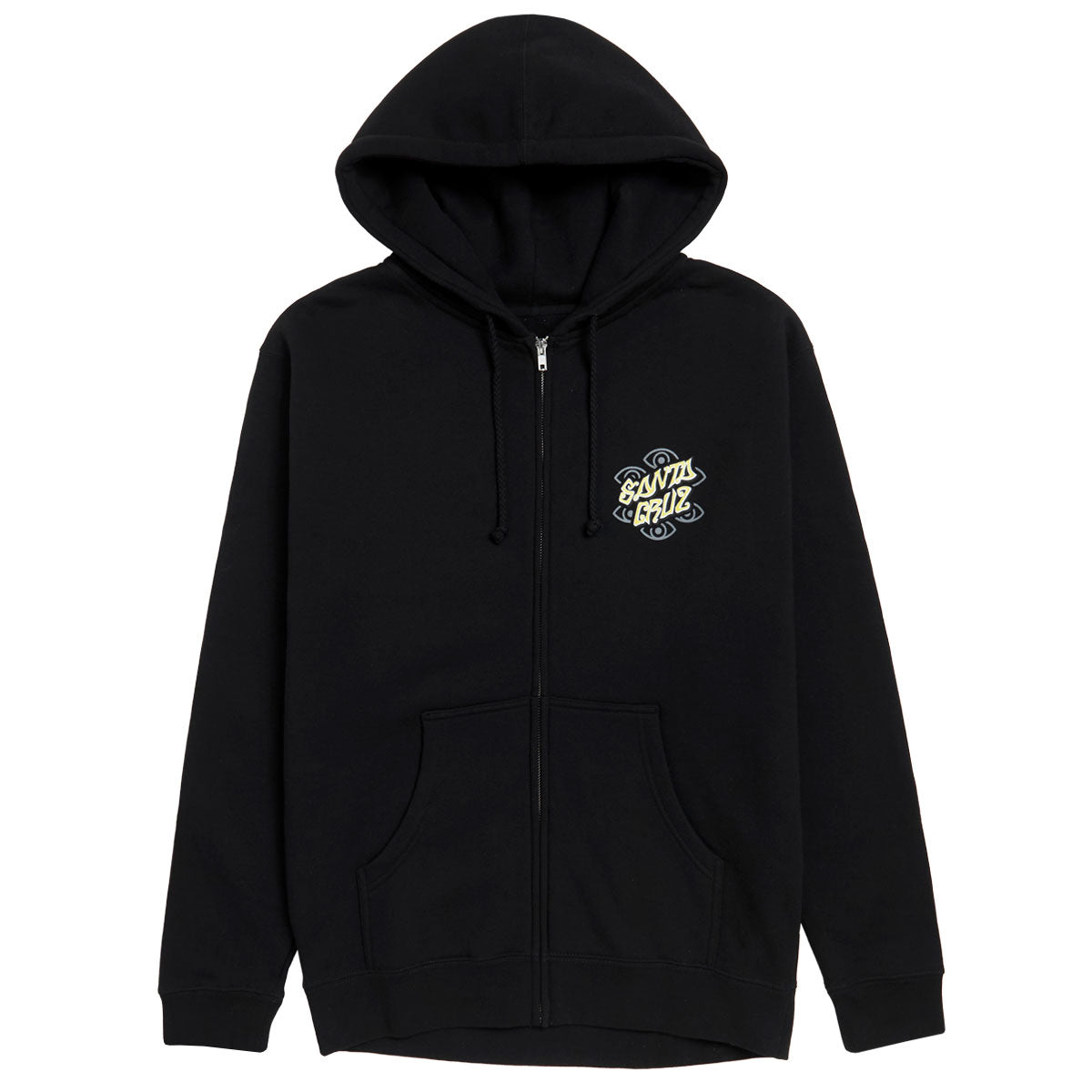 Santa Cruz Salba Eyes Dot Zip Hoodie - Black image 1