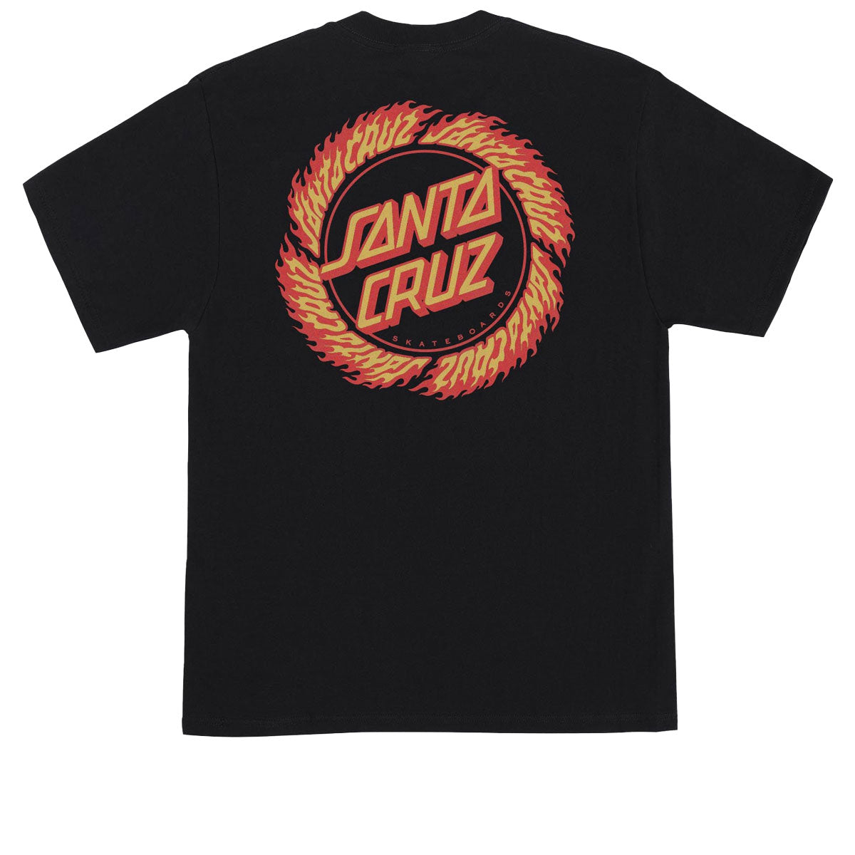 Santa Cruz Flame Ringed Dot T-Shirt - Black image 1