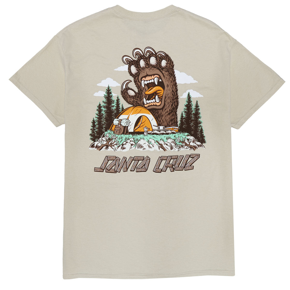 Santa Cruz Screaming Grizzly T-Shirt - Sand image 1