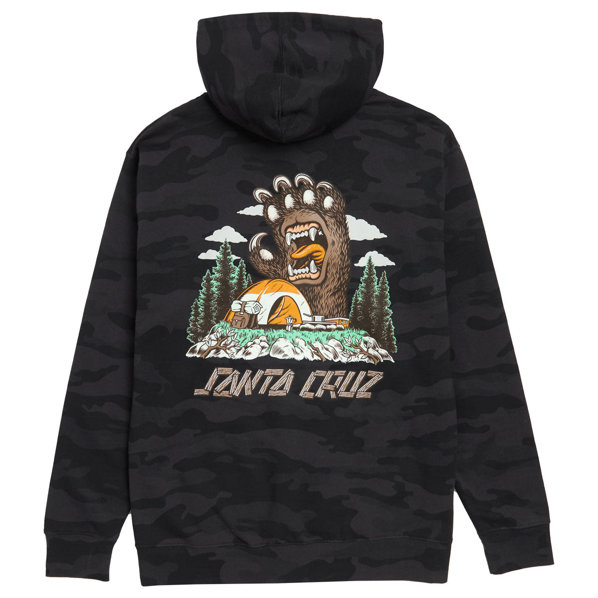 Santa Cruz Screaming Grizzly Hoodie - Black Camo image 1