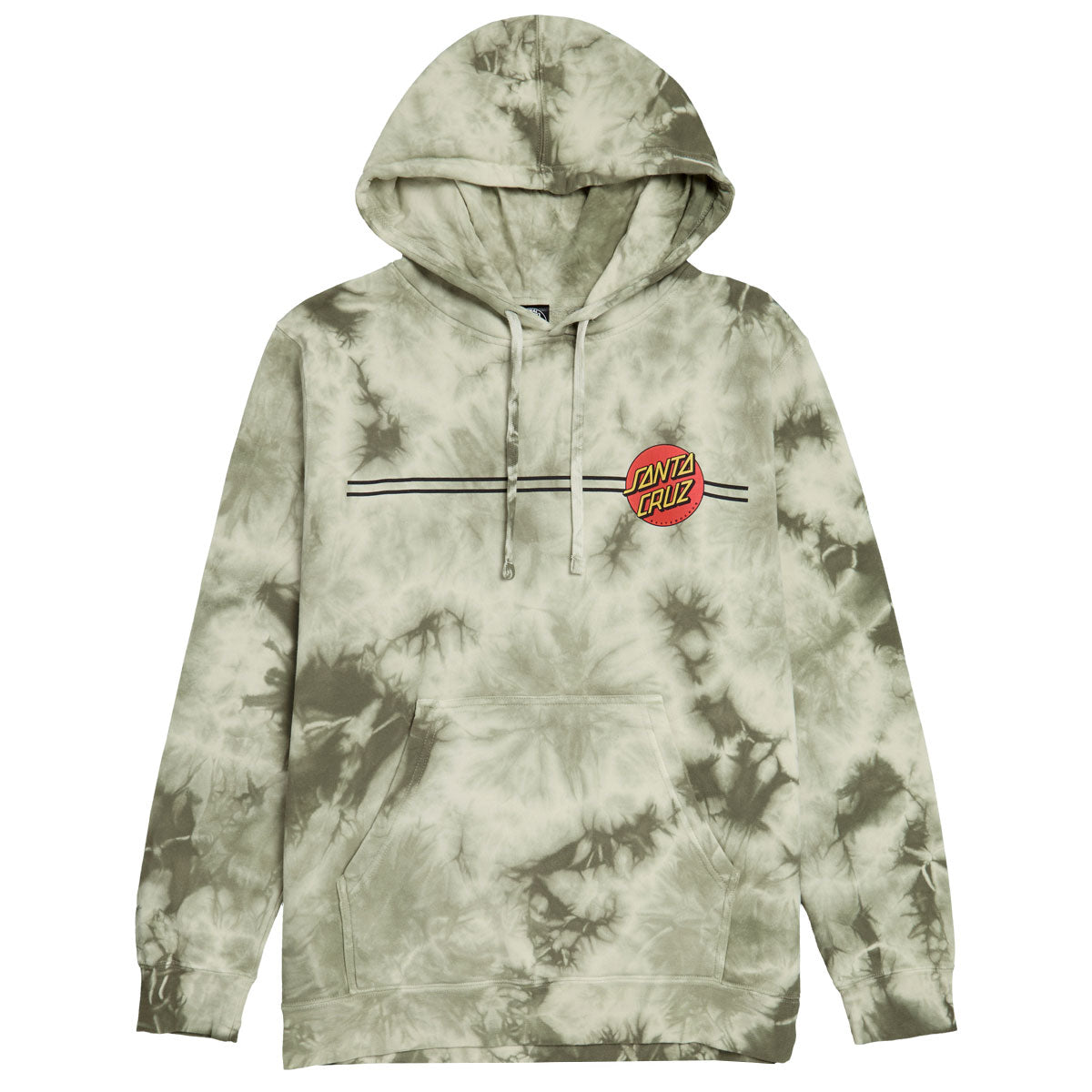 Santa Cruz Classic Dot Hoodie - Tie Dye Olive image 1