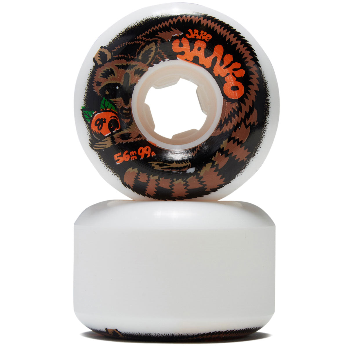 OJ Jake Yanko Night Panda Elite Chubbies 99a Skateboard Wheels - White - 56mm image 2