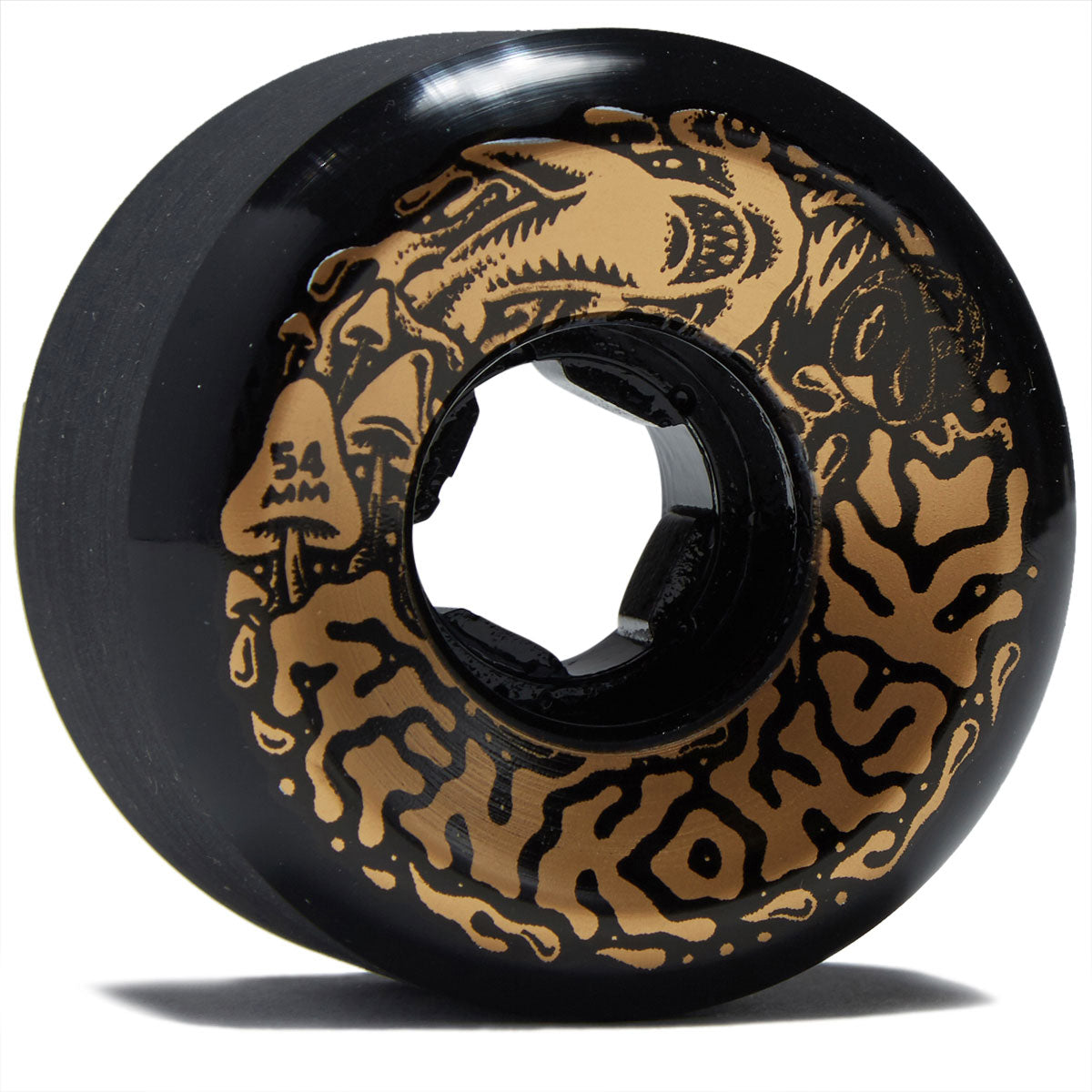 OJ Erick Winkowski Gold Dope Planet Elite Hardline 95a Skateboard Wheels - Black - 54mm image 1