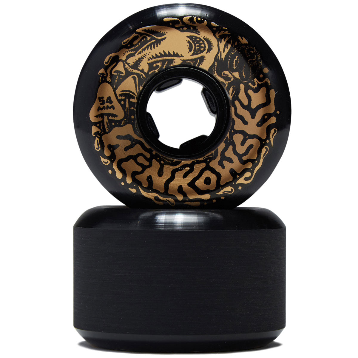 OJ Erick Winkowski Gold Dope Planet Elite Hardline 95a Skateboard Wheels - Black - 54mm image 2