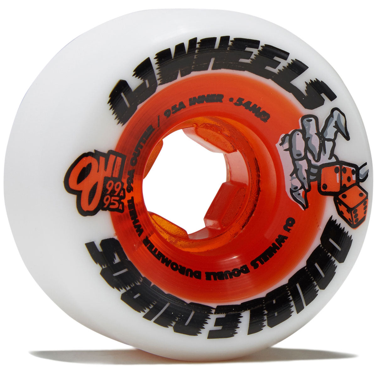 OJ Double Duro Mini Combo 99a/95a Skateboard Wheels - White - 54mm image 1