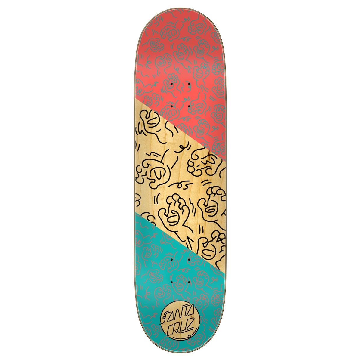 Santa Cruz Contour Skateboard Deck - 8.50